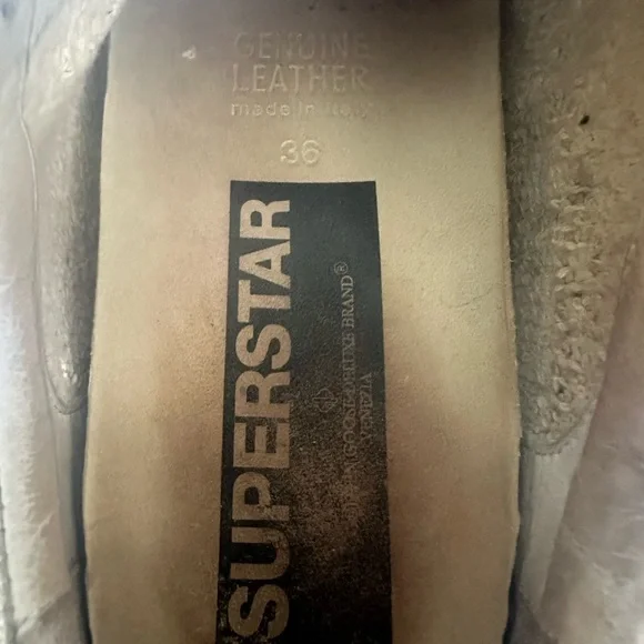 Lightly worn golden goose leather distressed sneakers - Picture 4 of 4